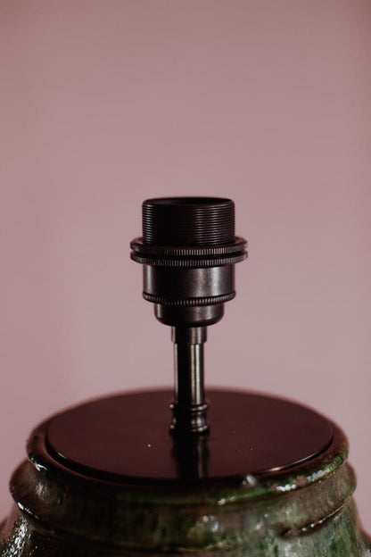Glazed Rim Twin-Handled Table Lamp