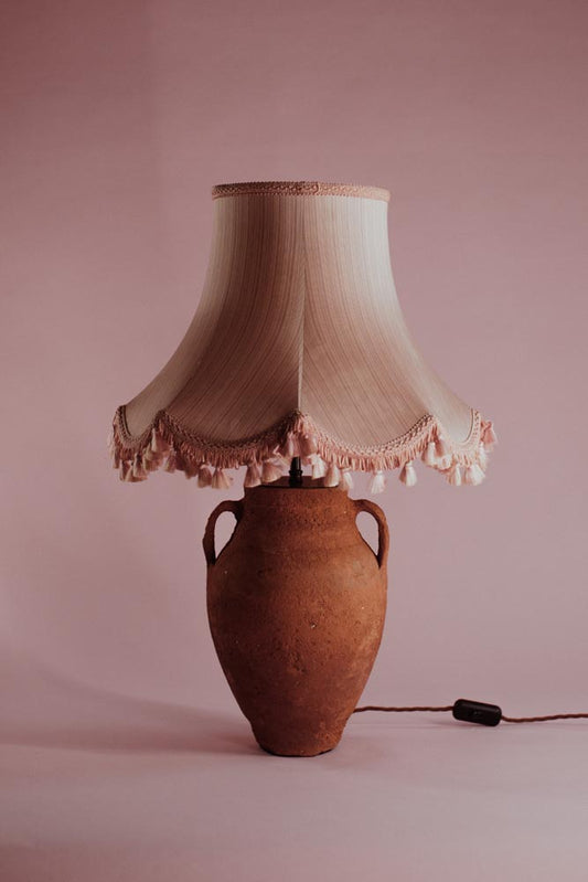 Twin Flame Terracotta Table Lamp