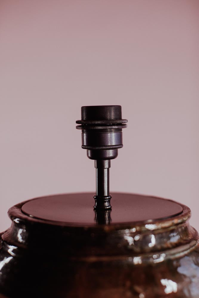 Green Glazed Terracotta Table Lamp