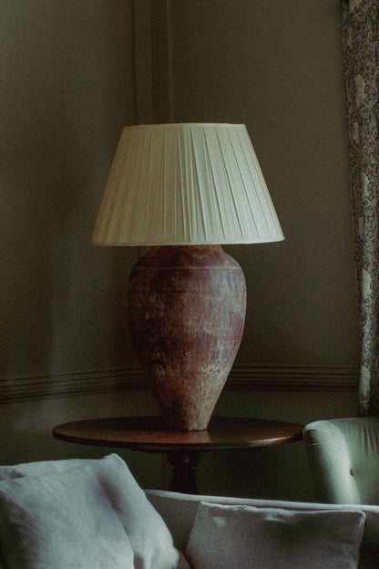 Vintage Russet Tall Terracotta Lamp