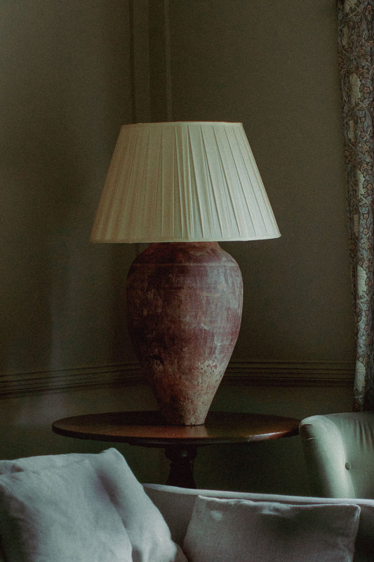 Vintage Russet Tall Terracotta Lamp