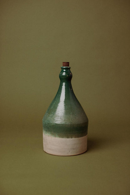 Emerald-Glazed Puglian Wine Vessel
