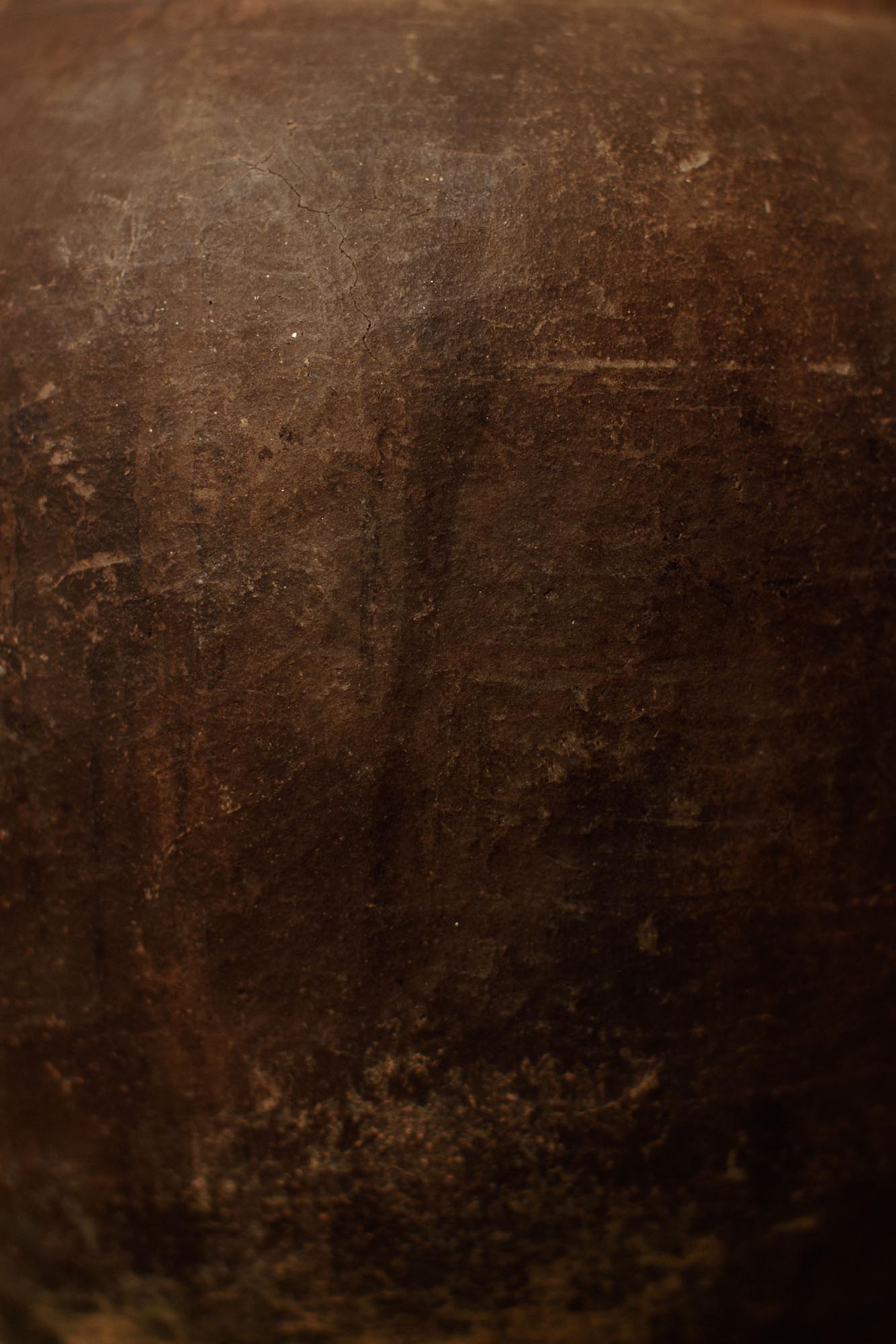 Charred Clay Table Lamp