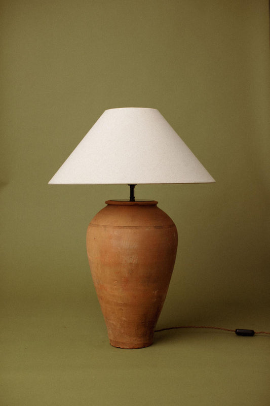 Peach Blush Column Table Lamp
