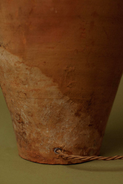 Peach Blush Column Table Lamp