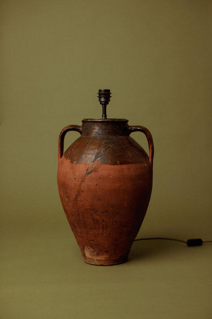 Iron-Fired Terracotta Lamp