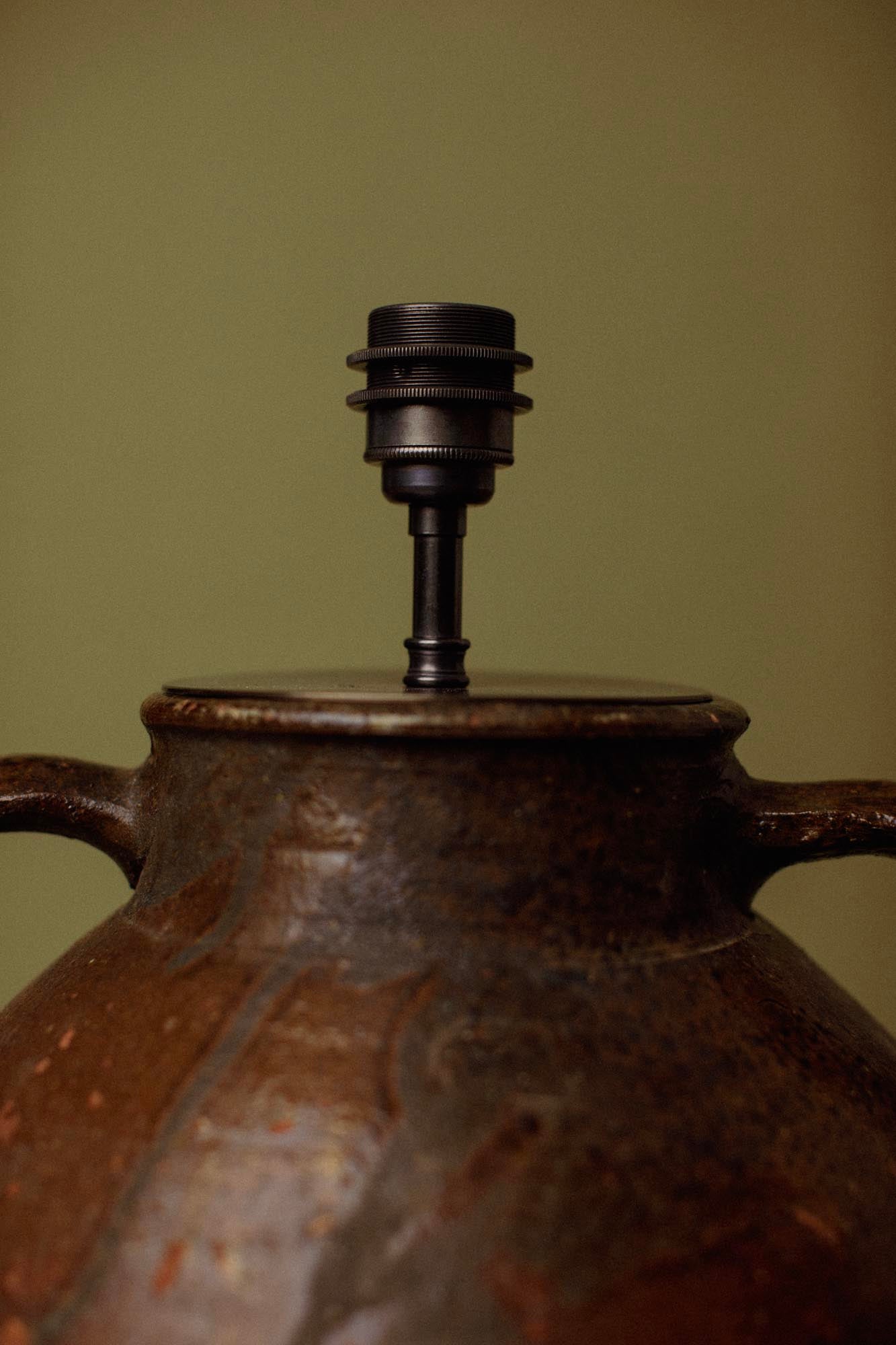 Iron-Fired Terracotta Lamp