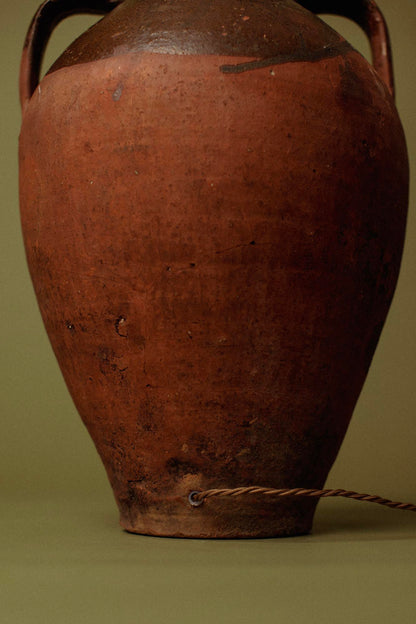 Iron-Fired Terracotta Lamp