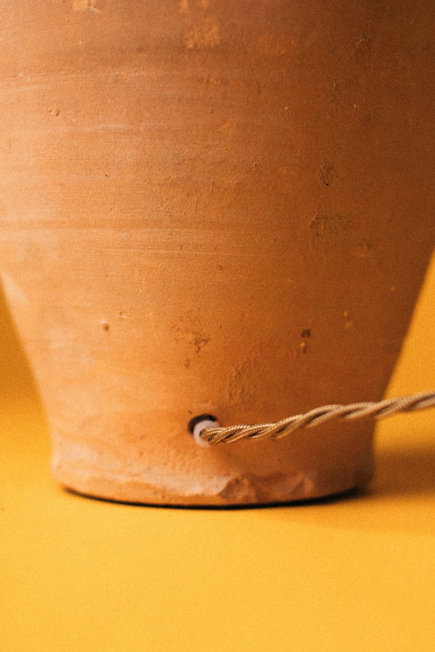 Burnt Amber Glazed Table Lamp