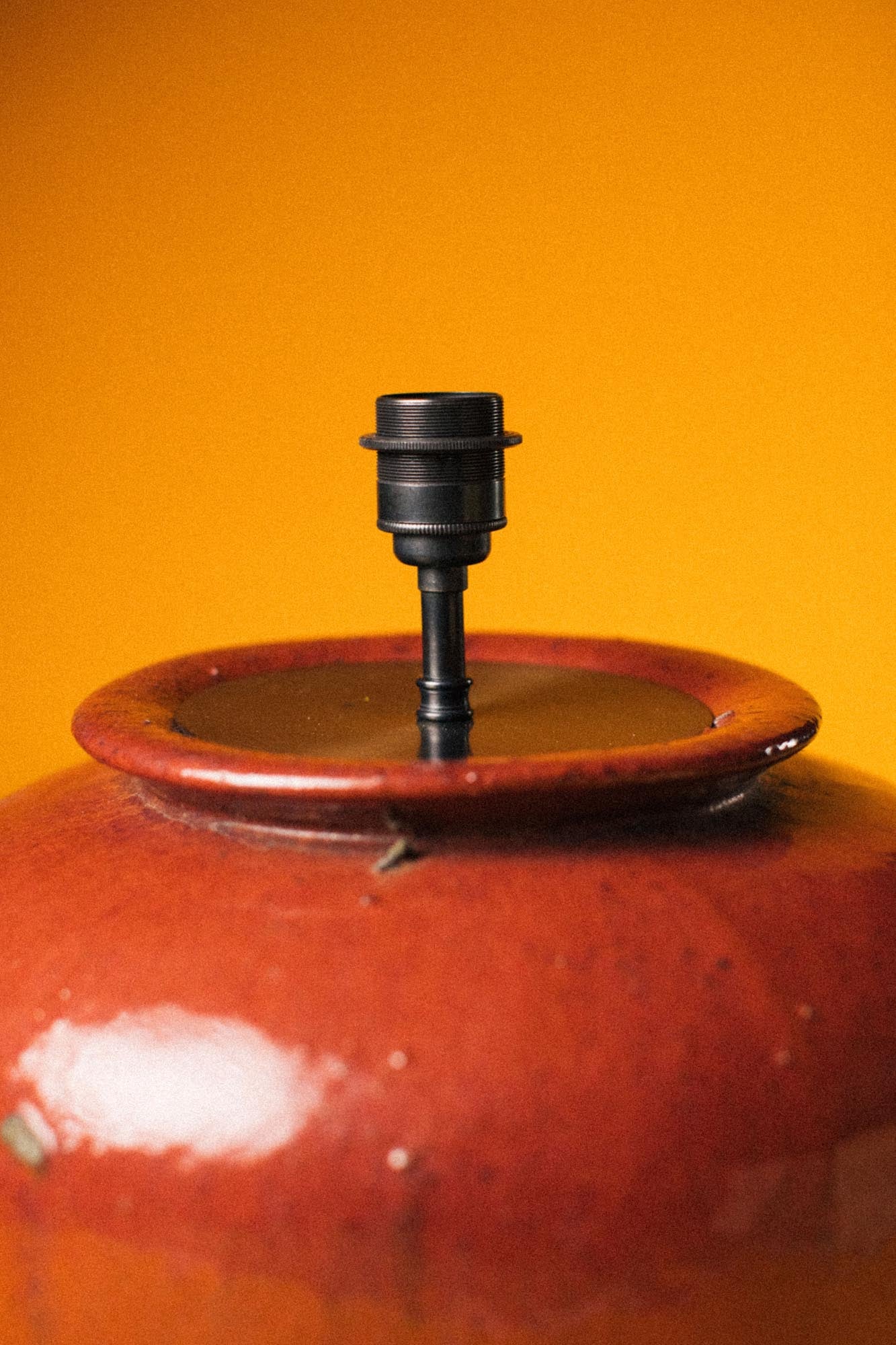 Oxblood Glazed Ceramic Table Lamp