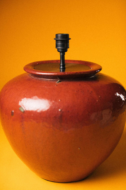 Oxblood Glazed Ceramic Table Lamp