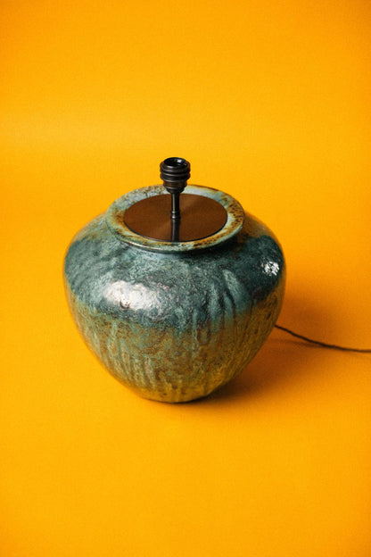 Mineral Teal Glazed Ceramic Table Lamp