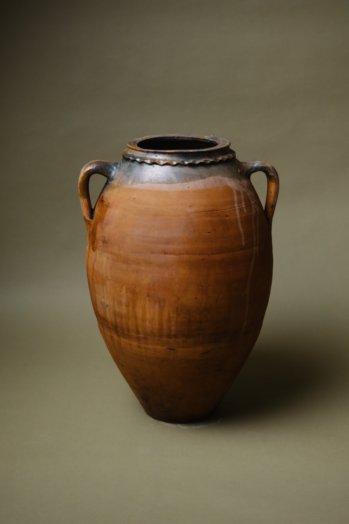 Glazed Earthenware Storage Pot