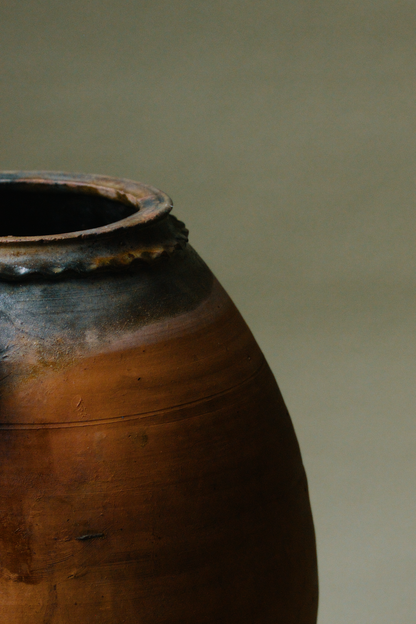 Glazed Earthenware Storage Pot