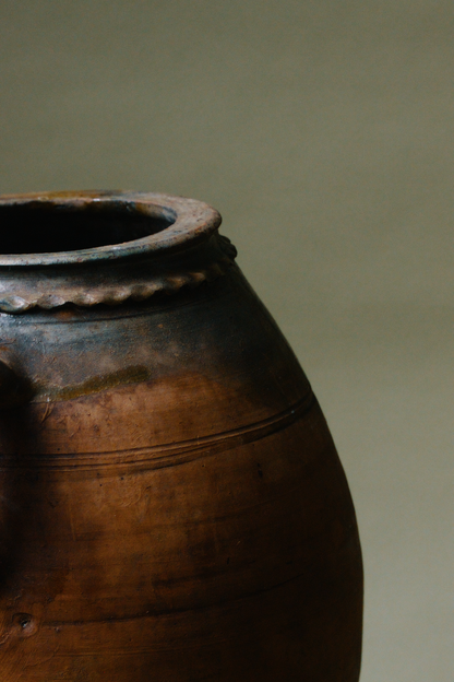 Glazed Earthenware Storage Pot