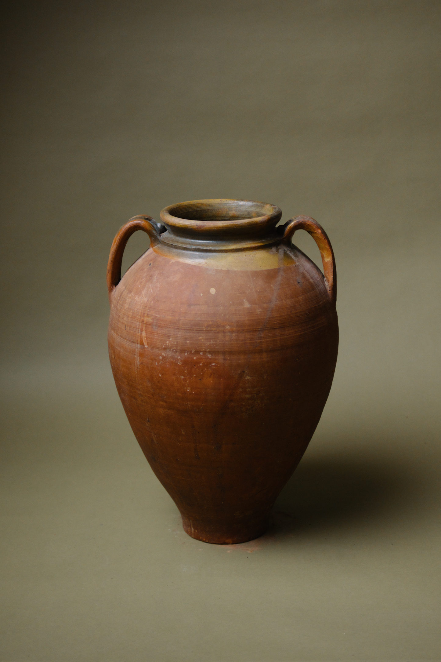 Iridescent Neck Terracotta Vase