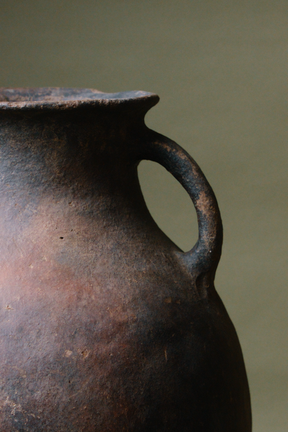 Rugged Earthenware Storage Amphora