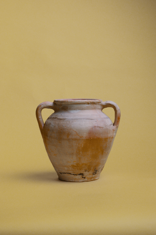 Rustic Double-Handled Natural Patina Vessel