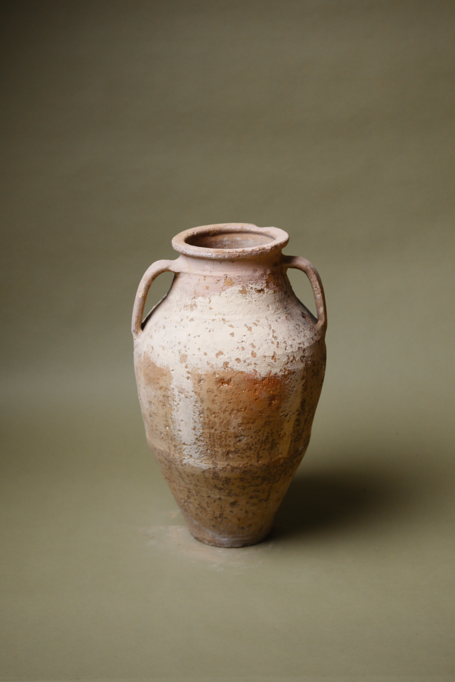 Earth-Toned Twin-Handled Terracotta Vase