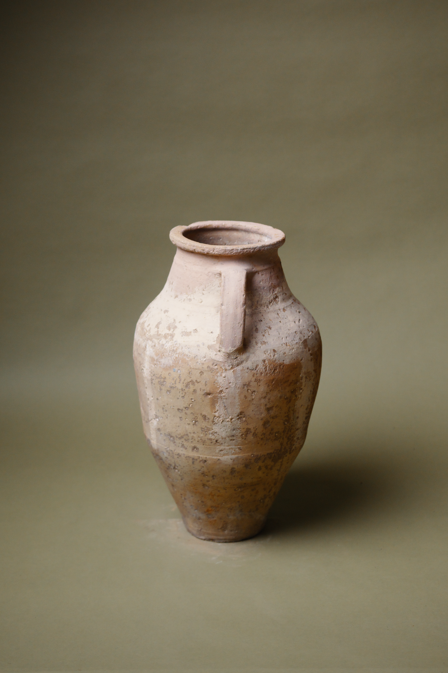 Earth-Toned Twin-Handled Terracotta Vase