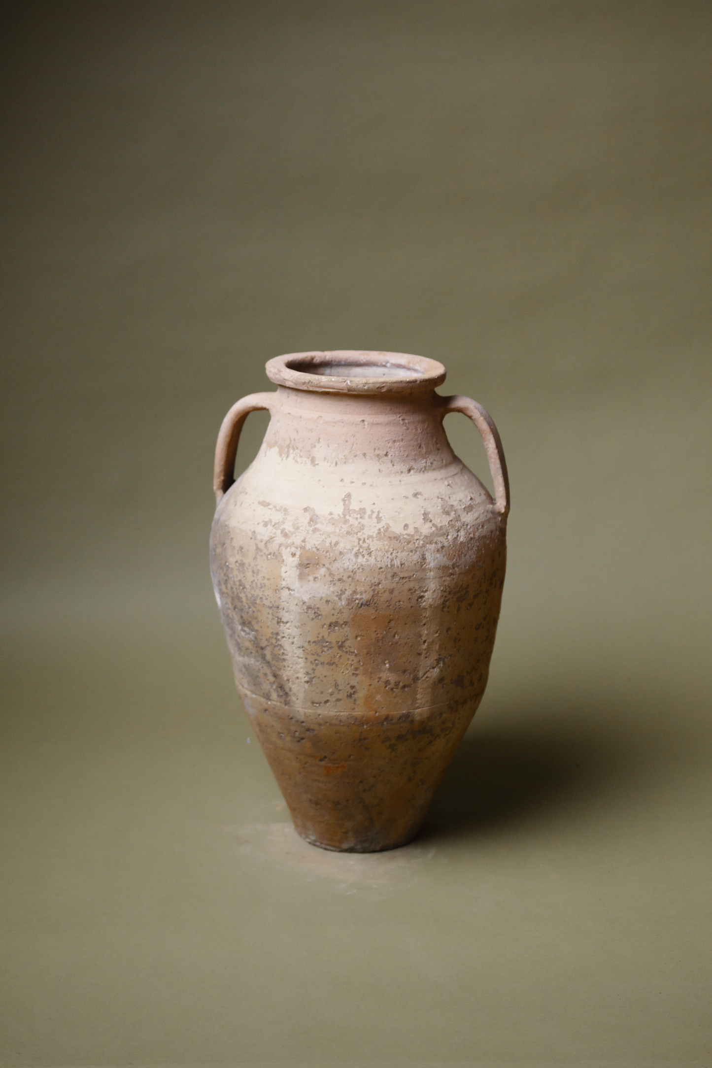 Earth-Toned Twin-Handled Terracotta Vase