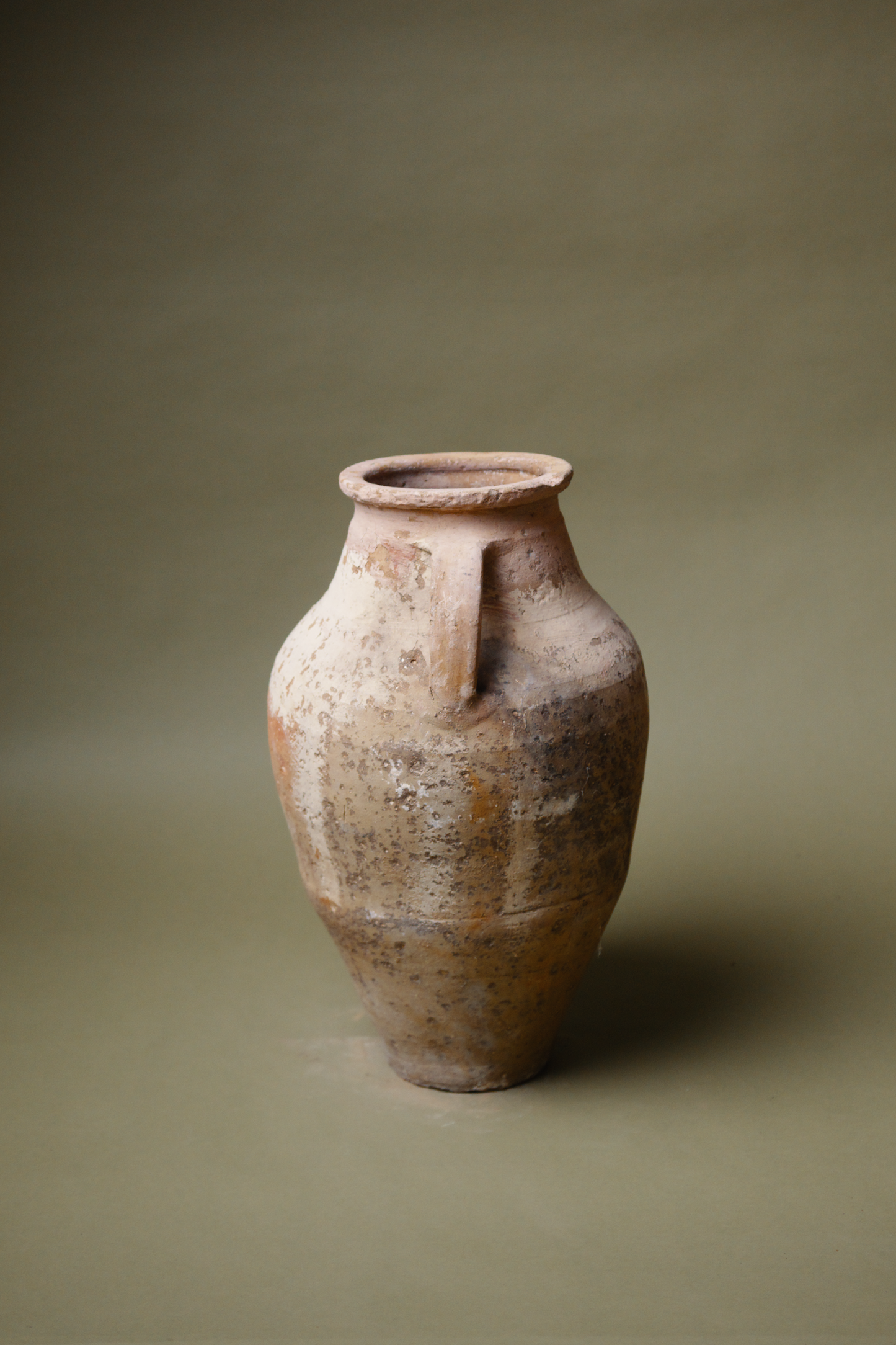 Earth-Toned Twin-Handled Terracotta Vase