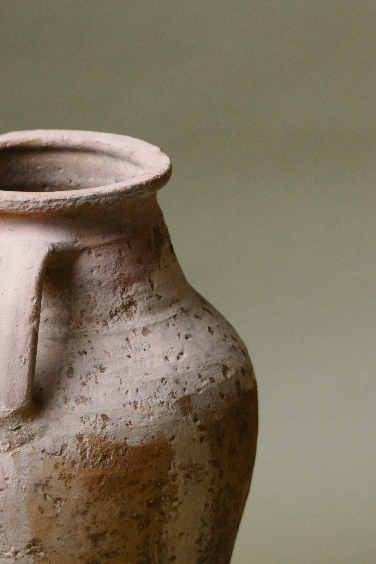 Earth-Toned Twin-Handled Terracotta Vase