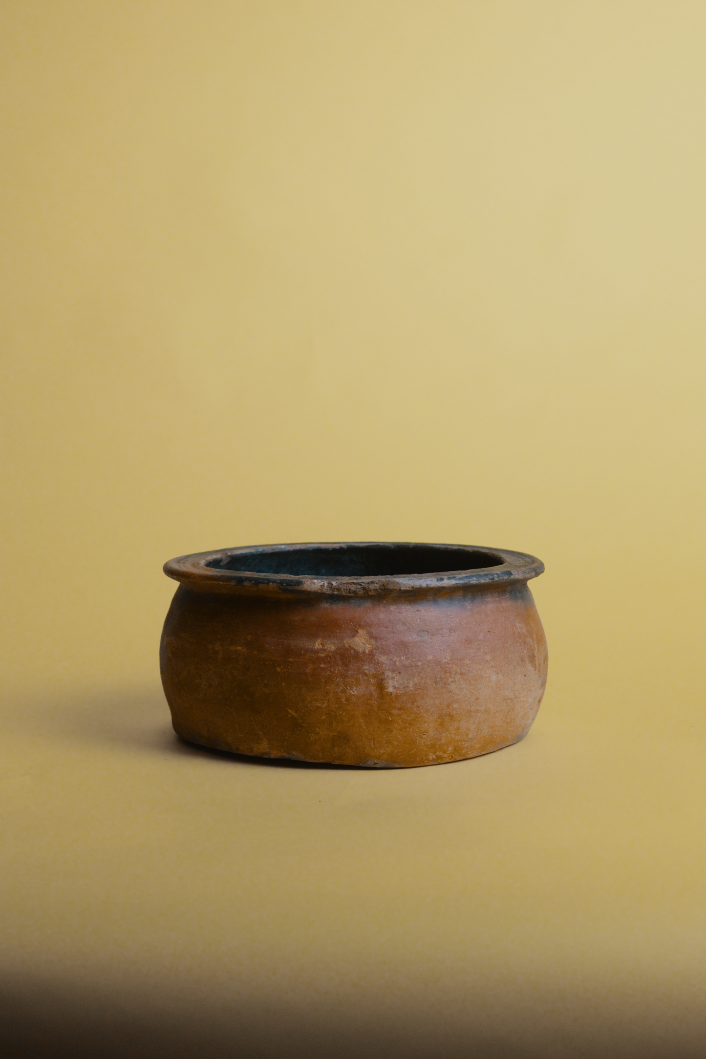 Vintage Anatolian Clay Serving Bowl