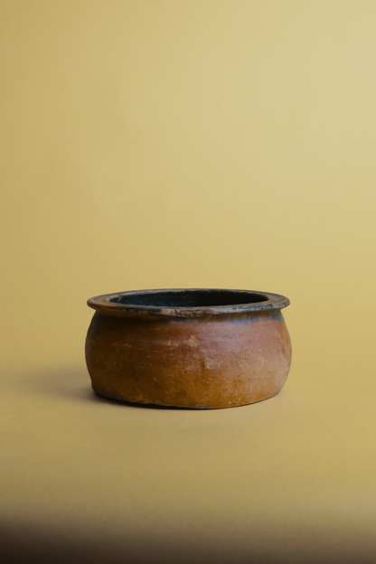 Vintage Anatolian Clay Serving Bowl