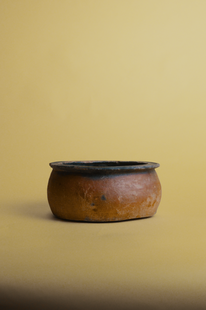 Vintage Anatolian Clay Serving Bowl