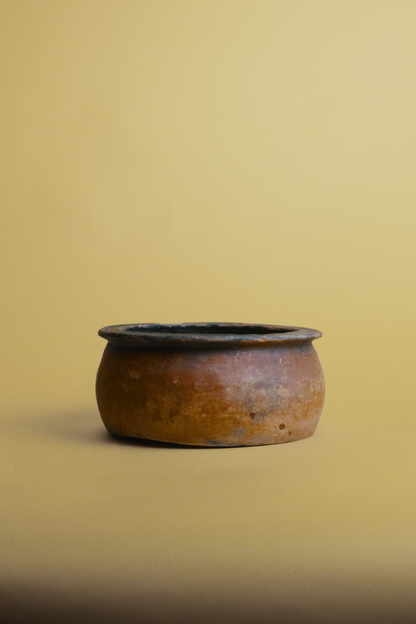 Vintage Anatolian Clay Serving Bowl