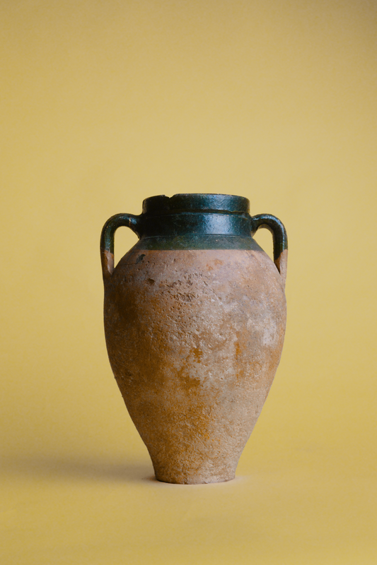 Dark Green Rim Vintage Amphora