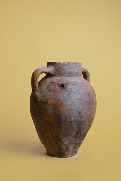 Weathered Patina Double-Handled Pot