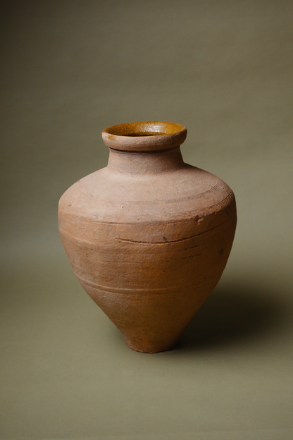 Glazed Rim Terracotta Storage Vessel