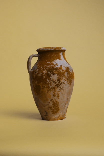 Ochre-Streaked Terracotta Vase