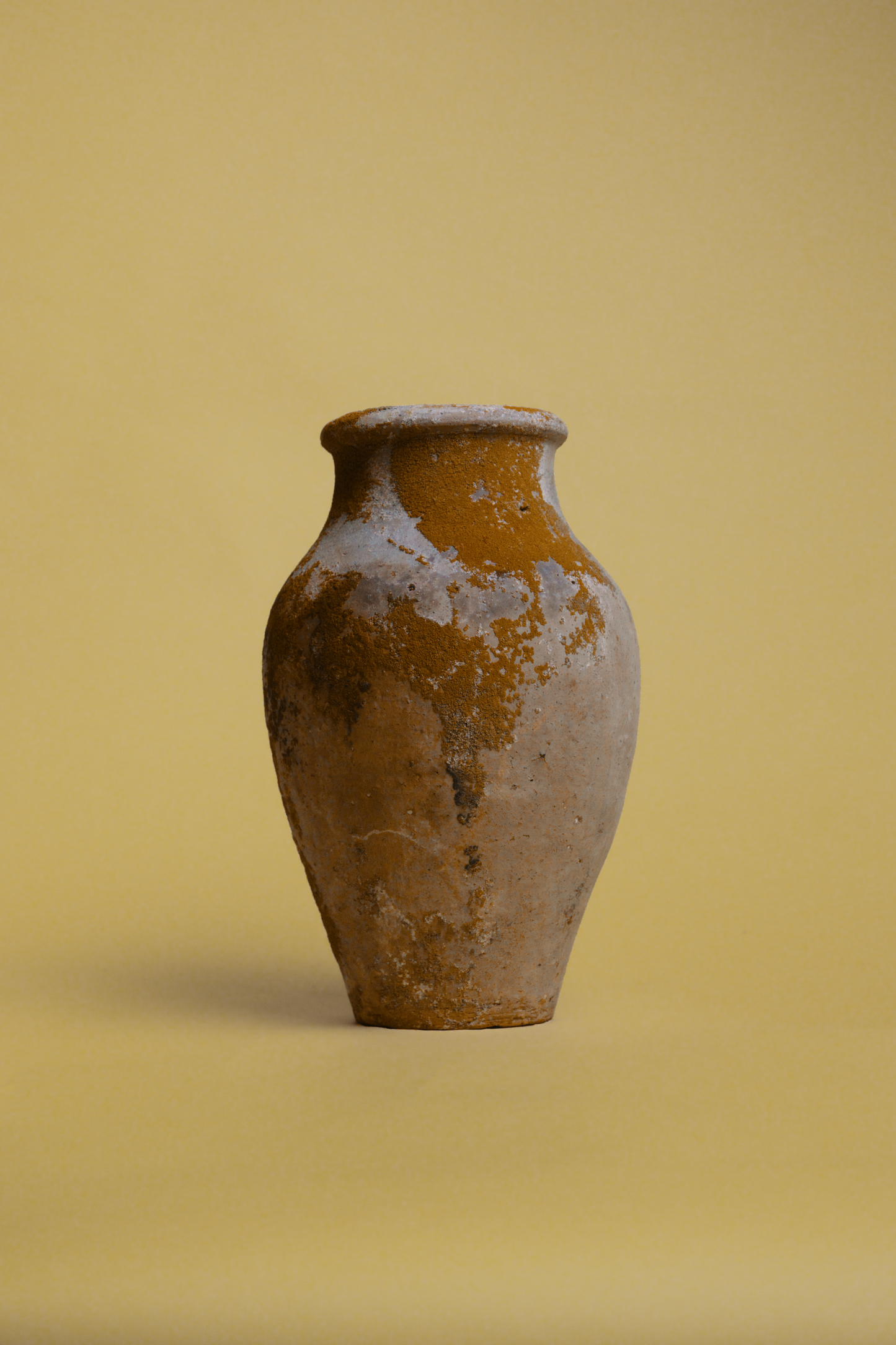 Ochre-Streaked Terracotta Vase