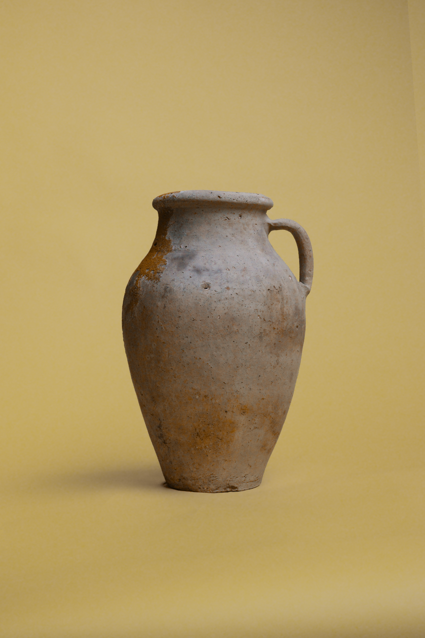 Ochre-Streaked Terracotta Vase