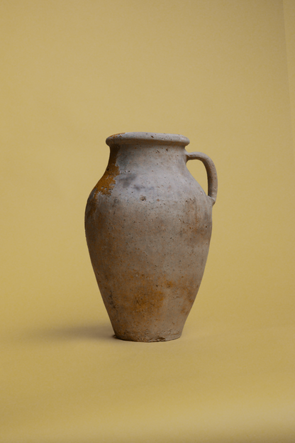 Ochre-Streaked Terracotta Vase