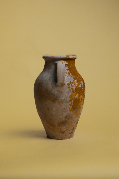 Ochre-Streaked Terracotta Vase