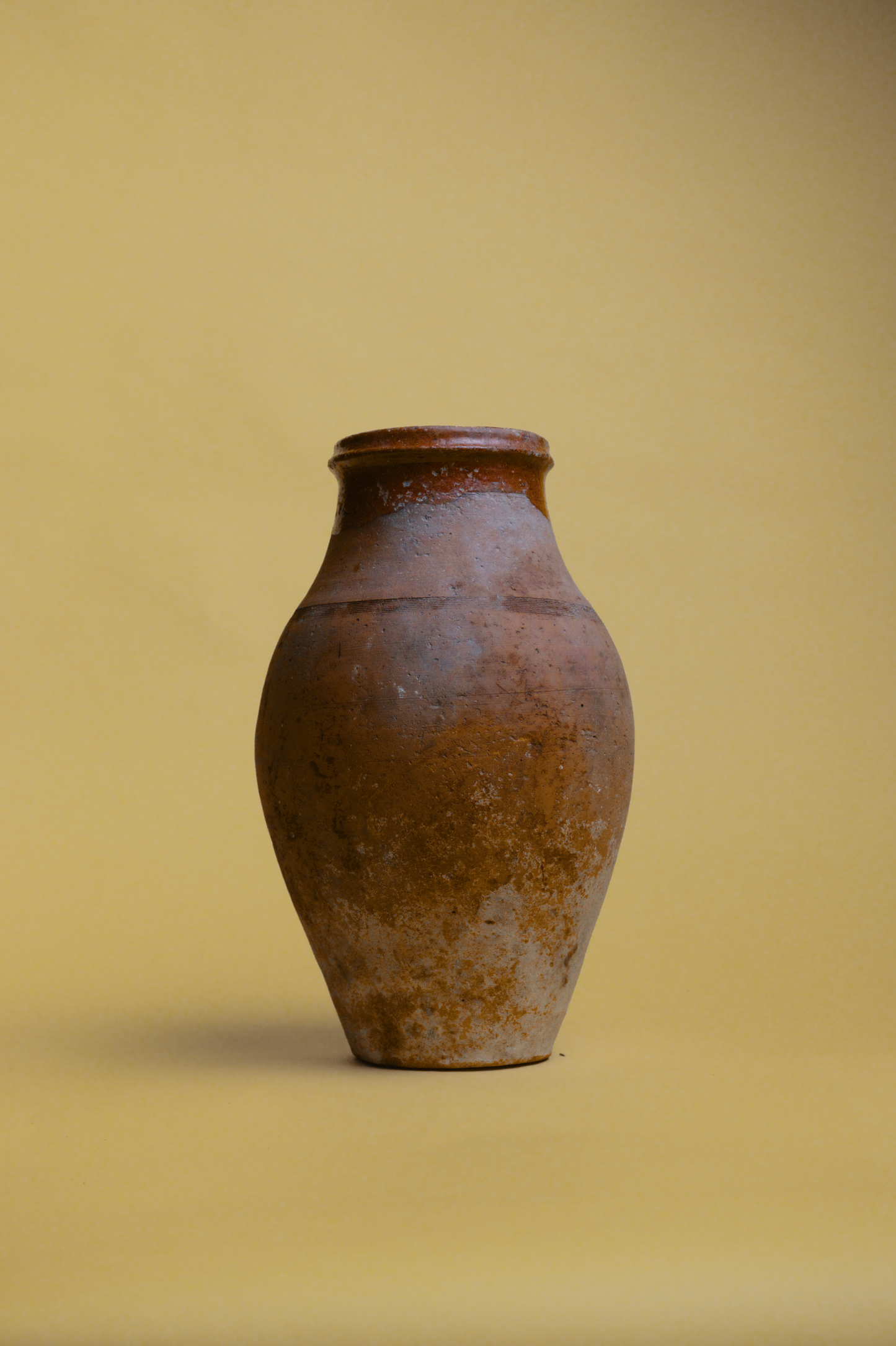 Glazed Neck Terracotta Jar