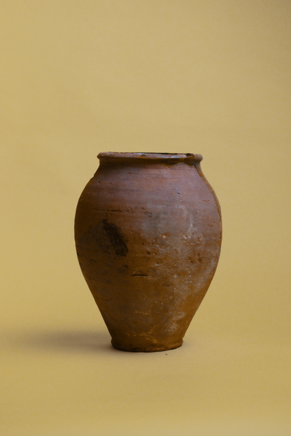 Glazed Rim Rustic Grain Pot