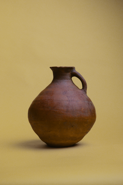 Handcrafted Bulbous Terracotta Jug