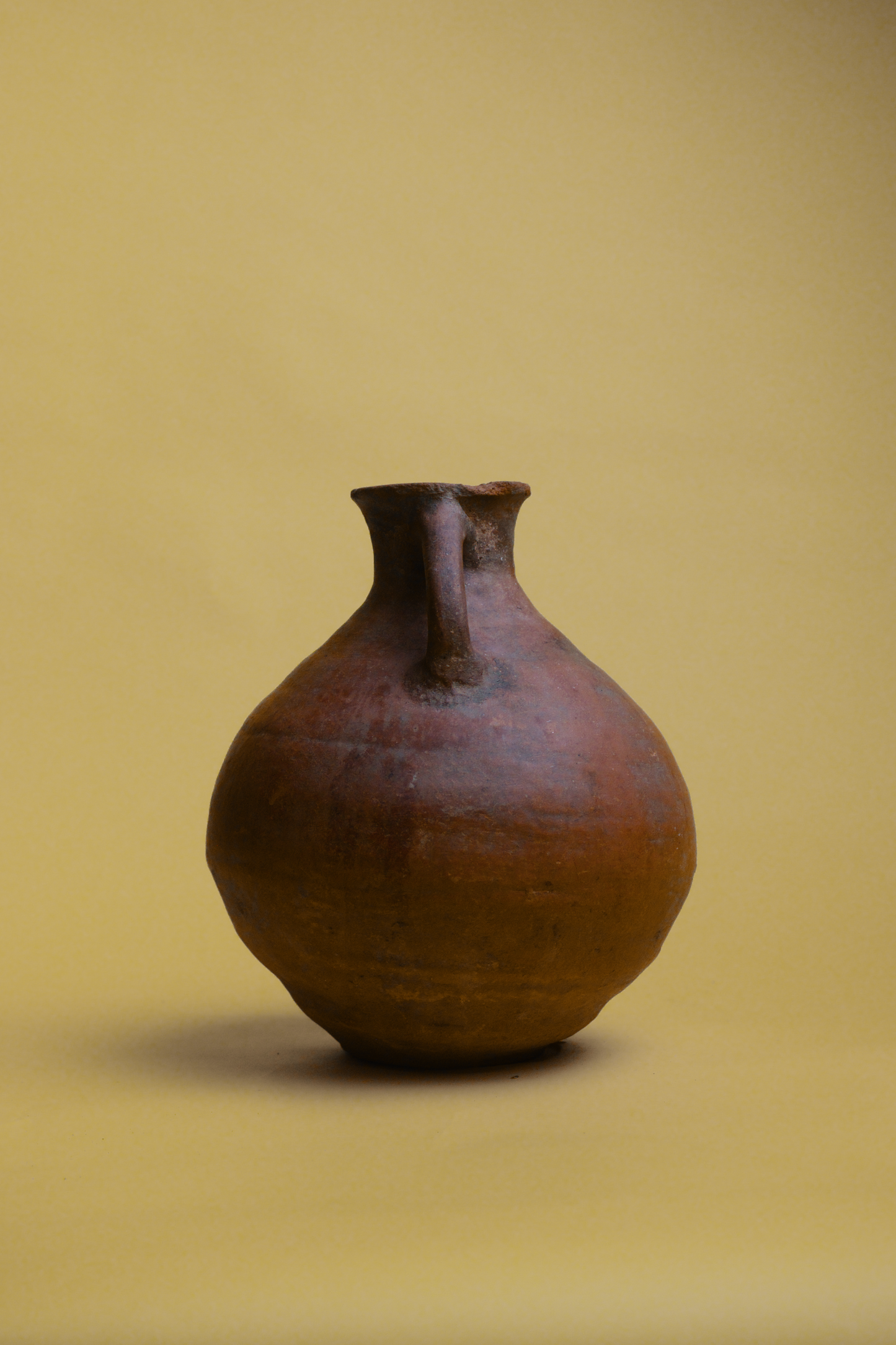 Handcrafted Bulbous Terracotta Jug