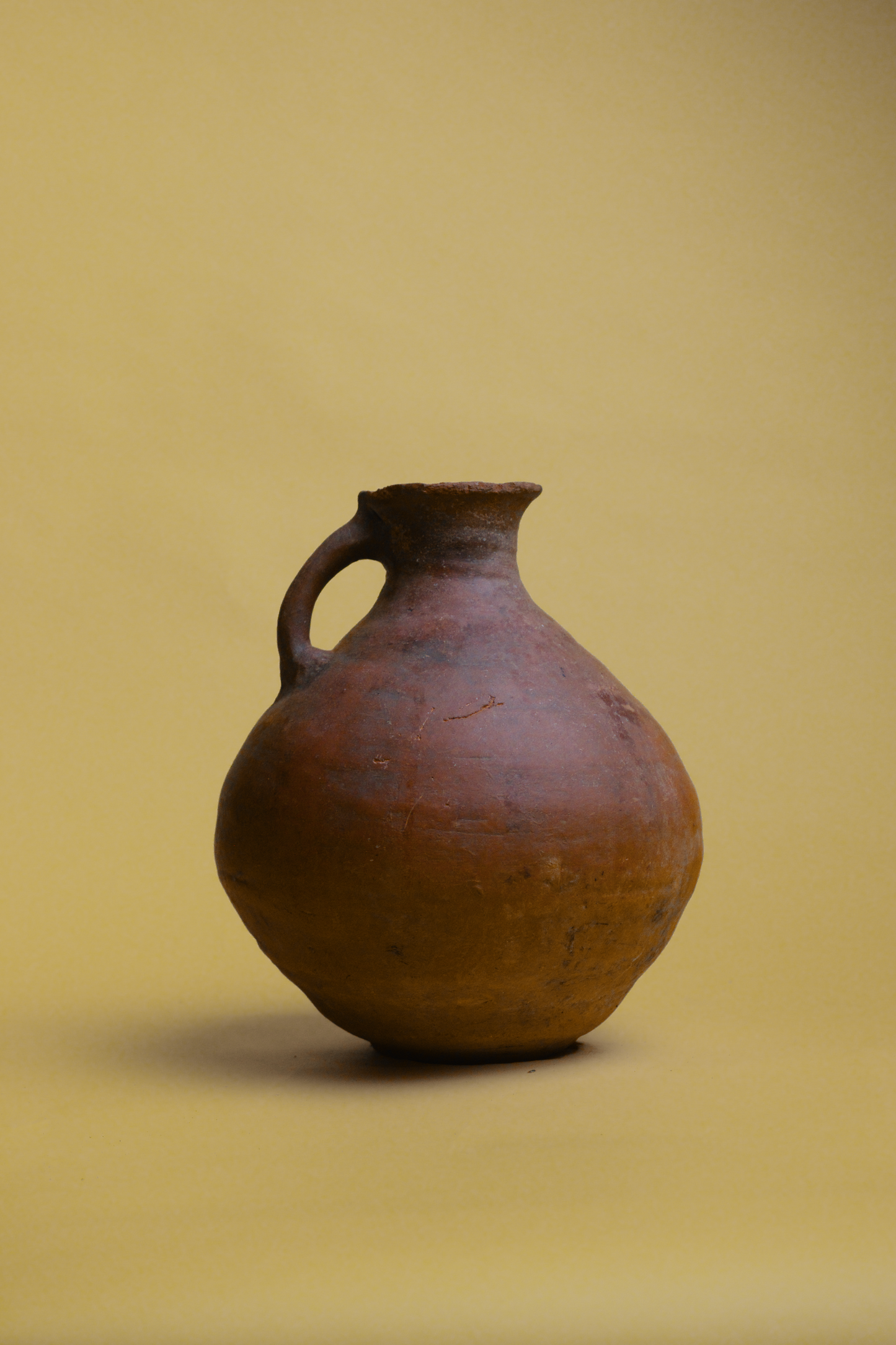 Handcrafted Bulbous Terracotta Jug