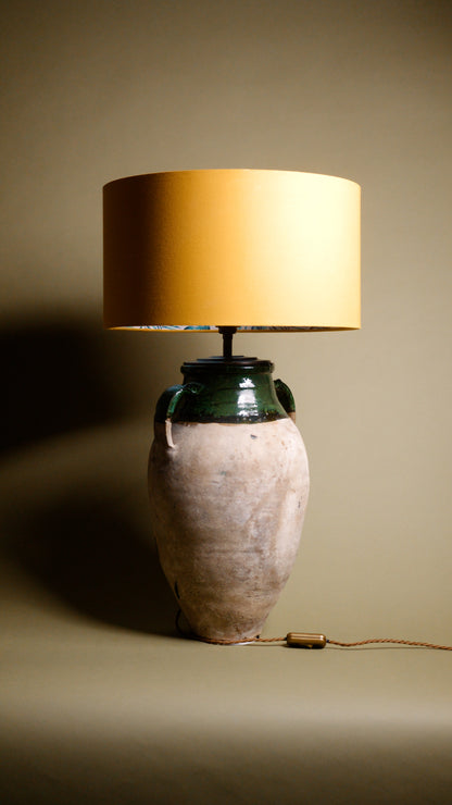 Antique Konya Glazed Top Table Lamp