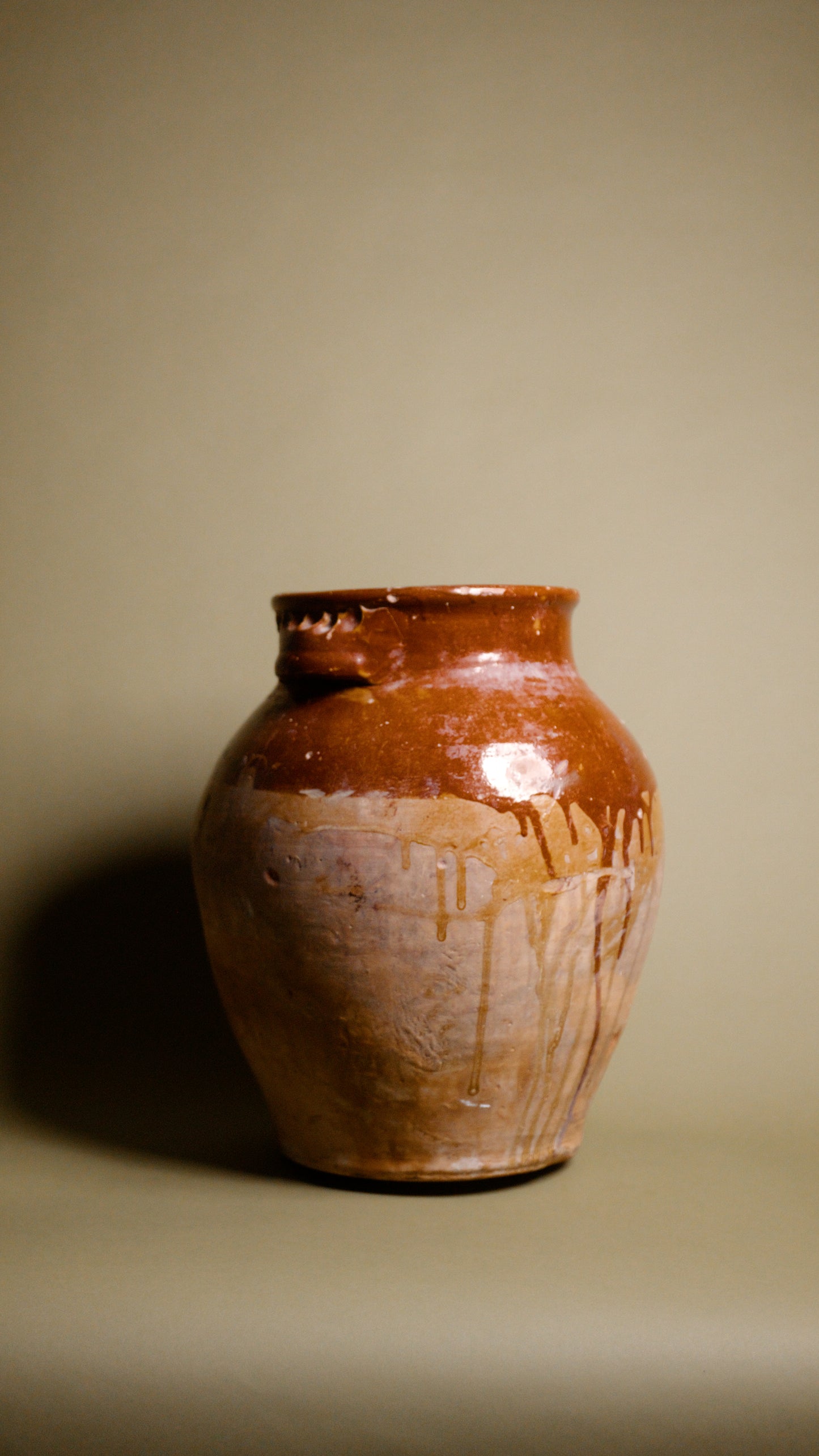 Provençal Large Glazed Terracotta Storage Jar