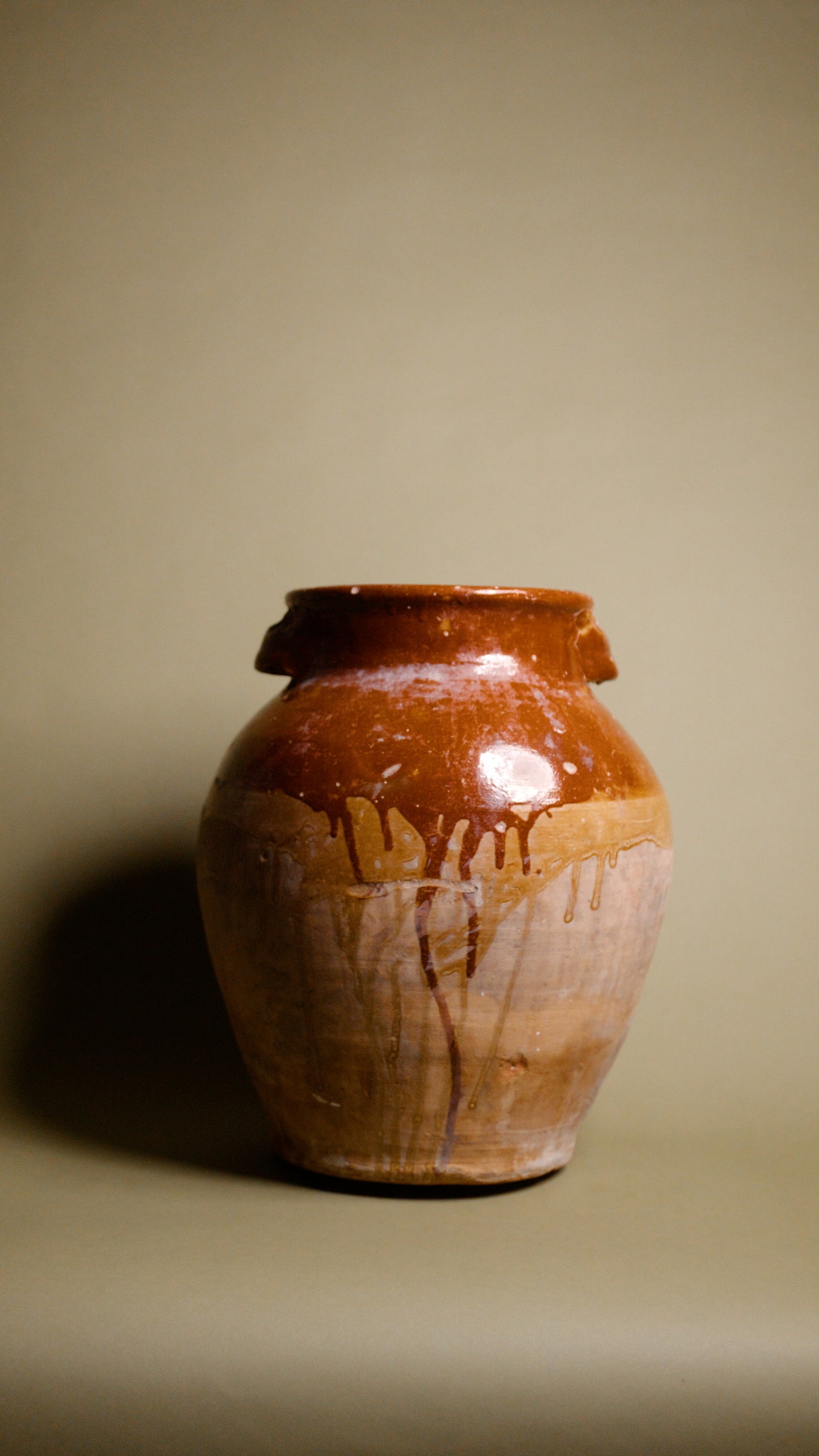 Provençal Large Glazed Terracotta Storage Jar