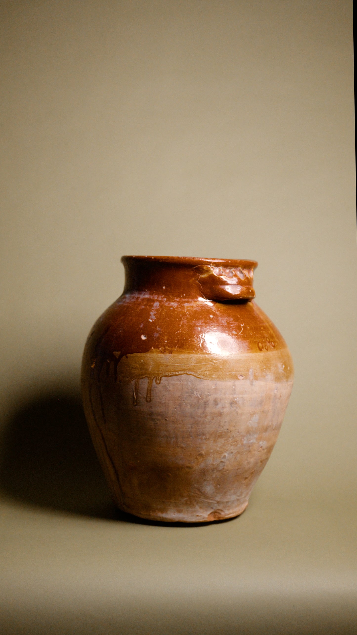 Provençal Large Glazed Terracotta Storage Jar