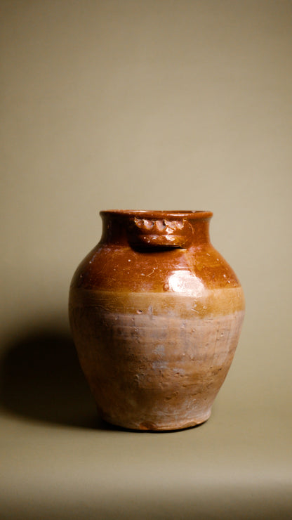 Provençal Large Glazed Terracotta Storage Jar