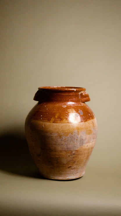 Provençal Large Glazed Terracotta Storage Jar